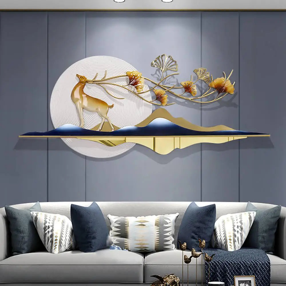 Designer Deer Metal Wall Art