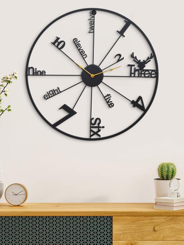 Vintage Round Metal Wall Clock