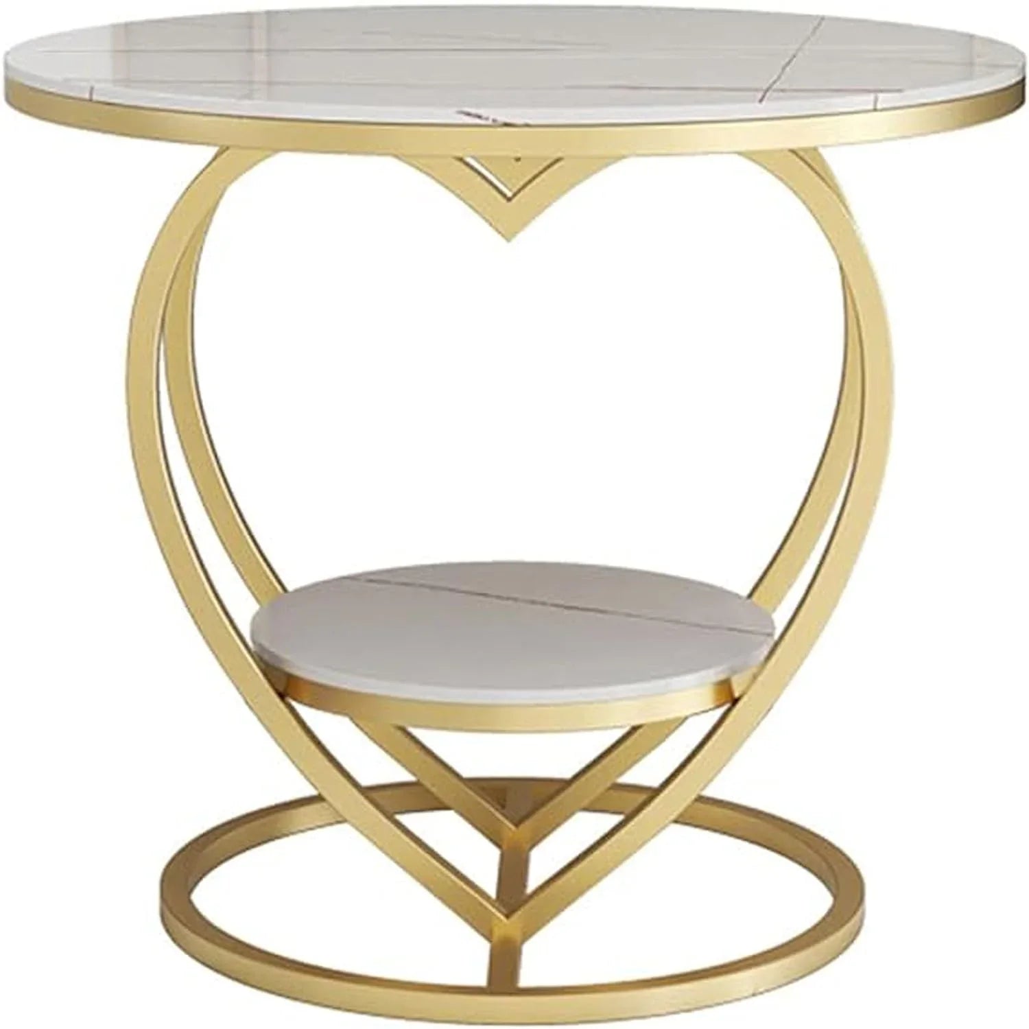 Modern Heart Shape Marble Side Table