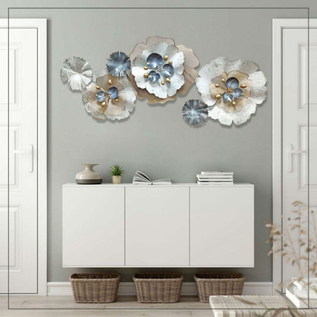 White Metal Wall Art