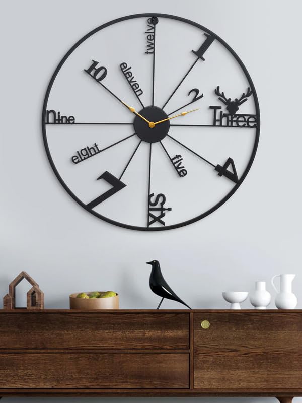 Vintage Round Metal Wall Clock