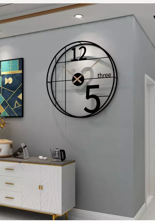 Golden Minimalist Wall Clock