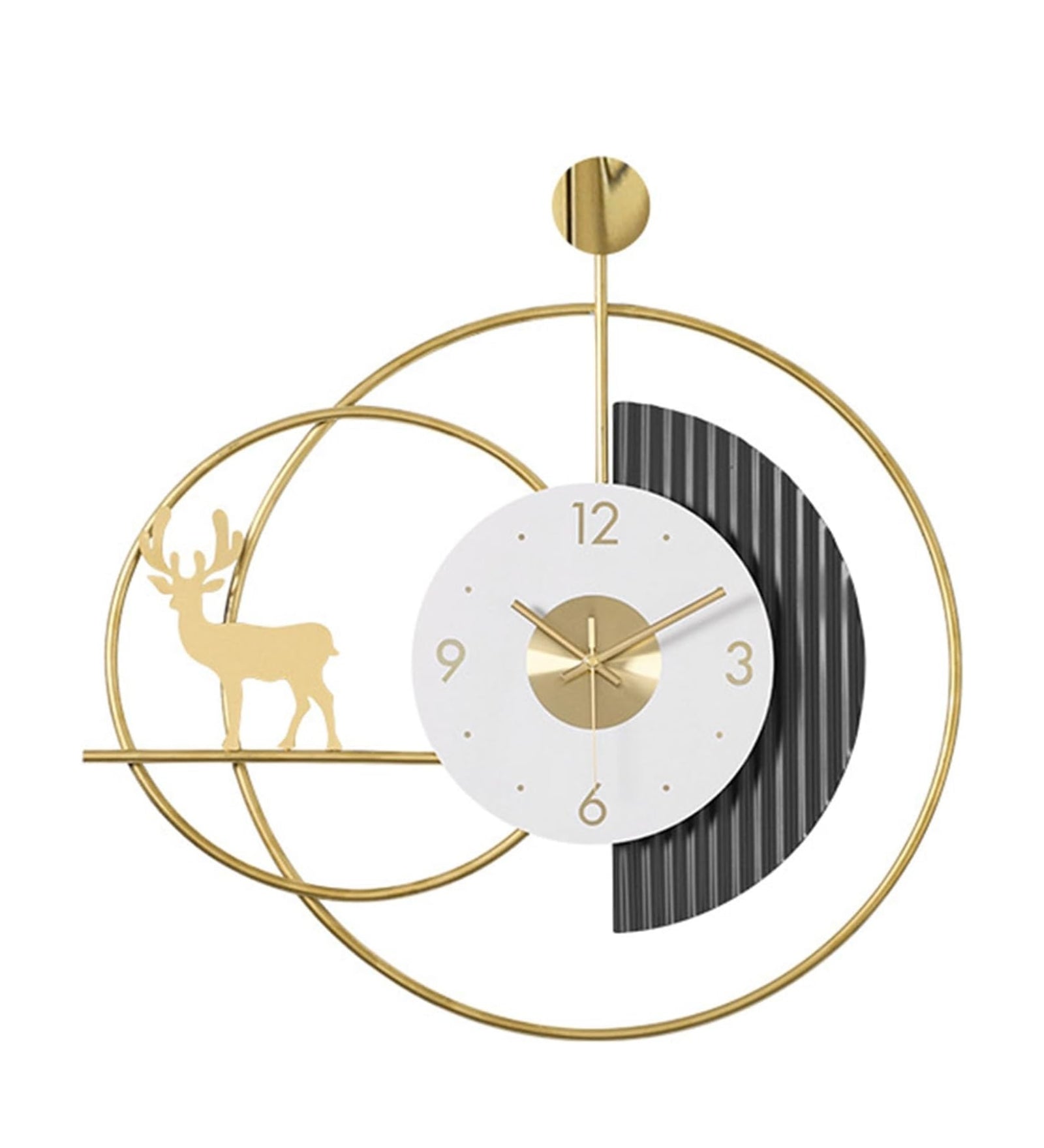 Deer Metal Wall Clock For Living Room