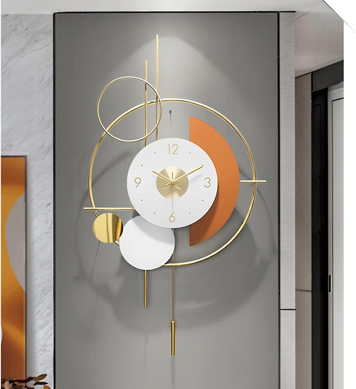 Abstract Metal Wall Clock