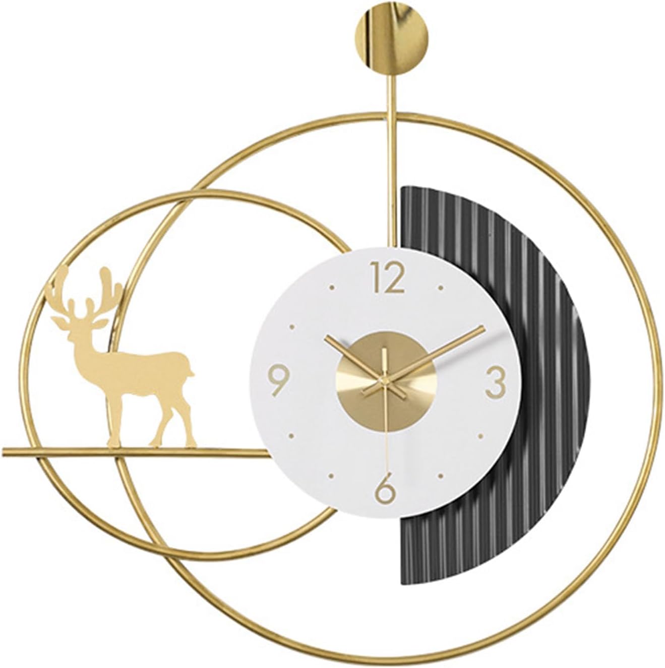 Deer Metal Wall Clock For Living Room