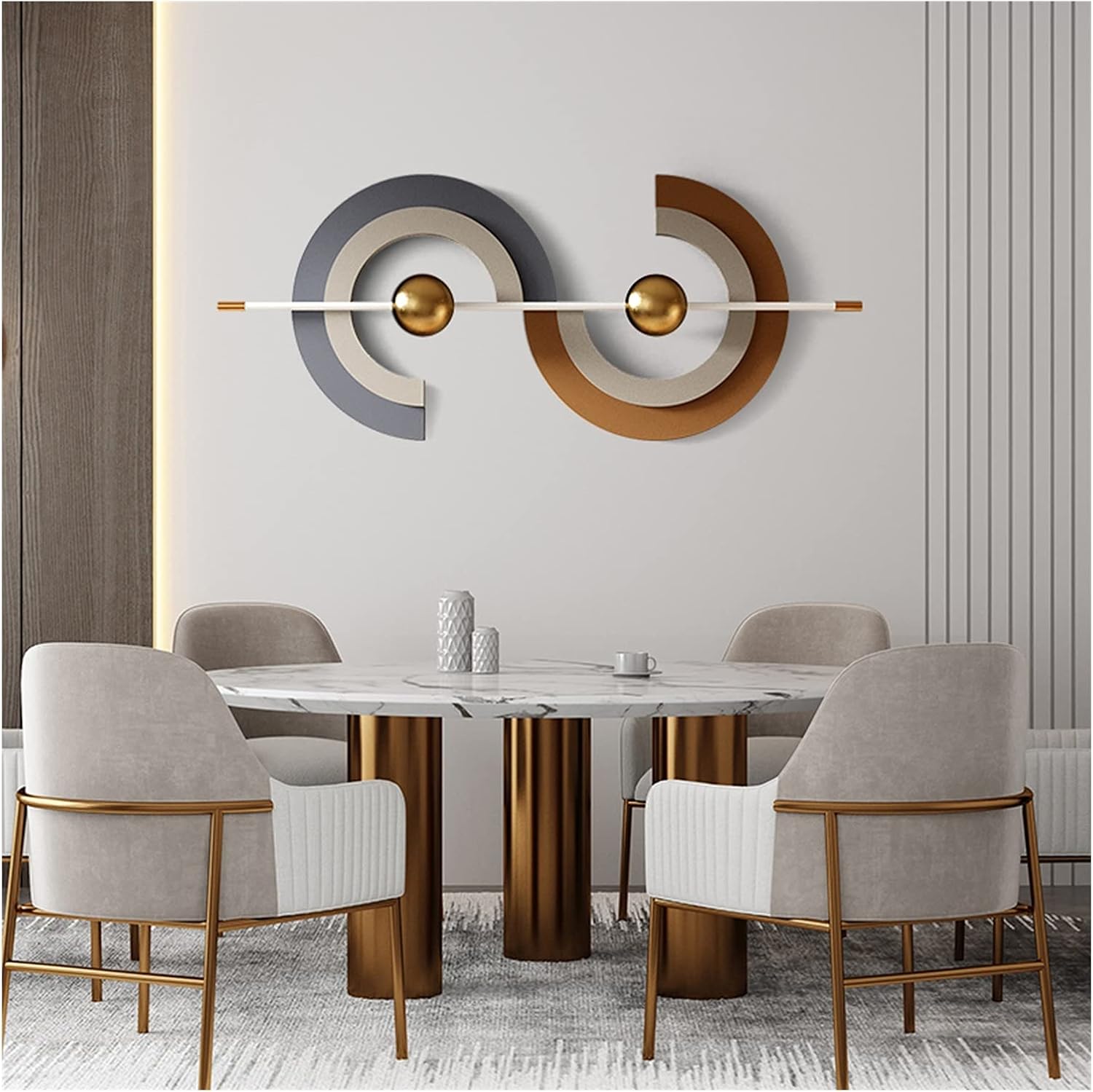 Three Dimensional Metal Wall Art For Living Room