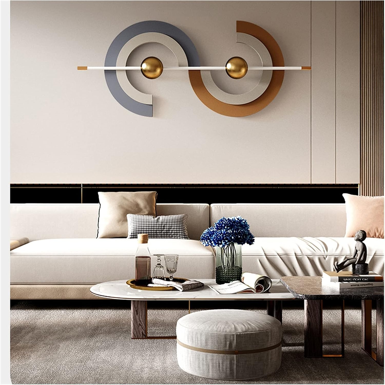 Three Dimensional Metal Wall Art For Living Room