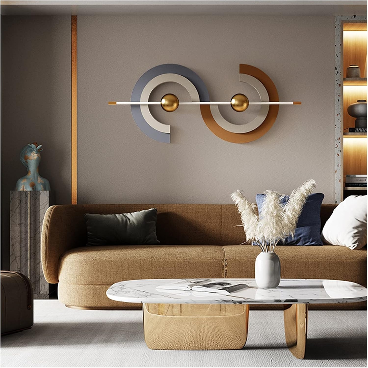 Three Dimensional Metal Wall Art For Living Room