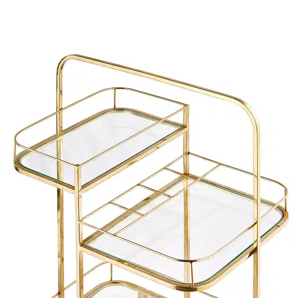 Gold Serving Trolley for home | Bar Trolley