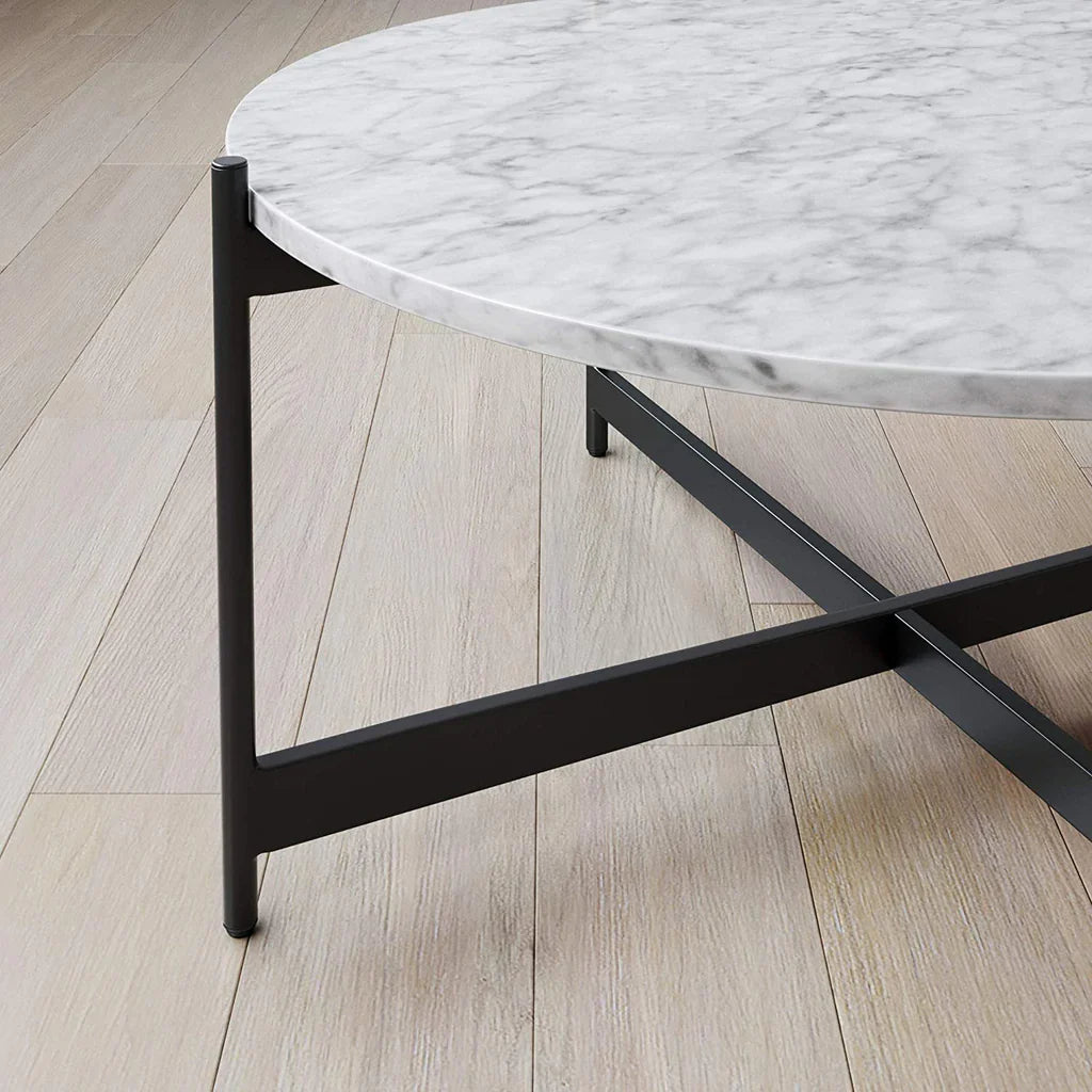 Black Centre Table In Criss Cross Design