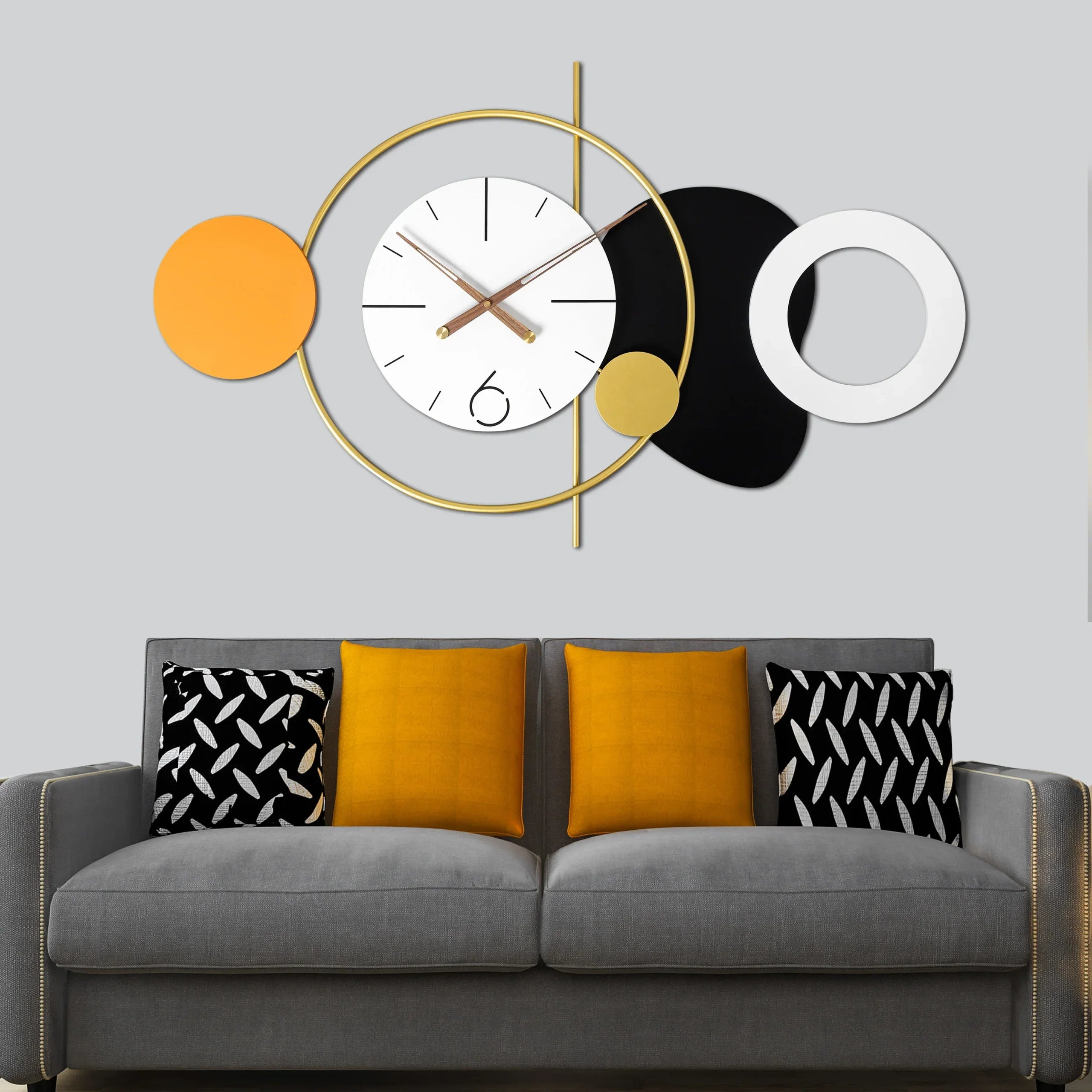 Designer Multicolor Metal Wall Art Clock