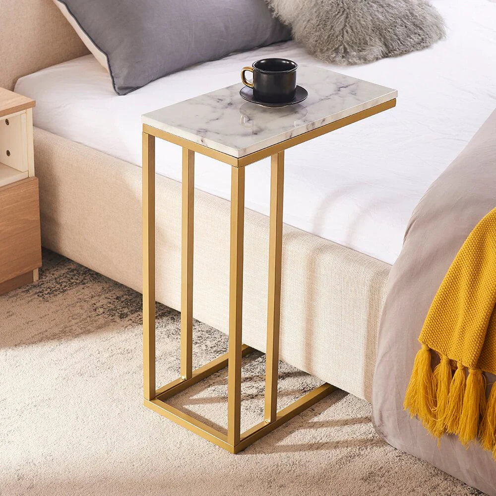 White Marble Designer Side Table