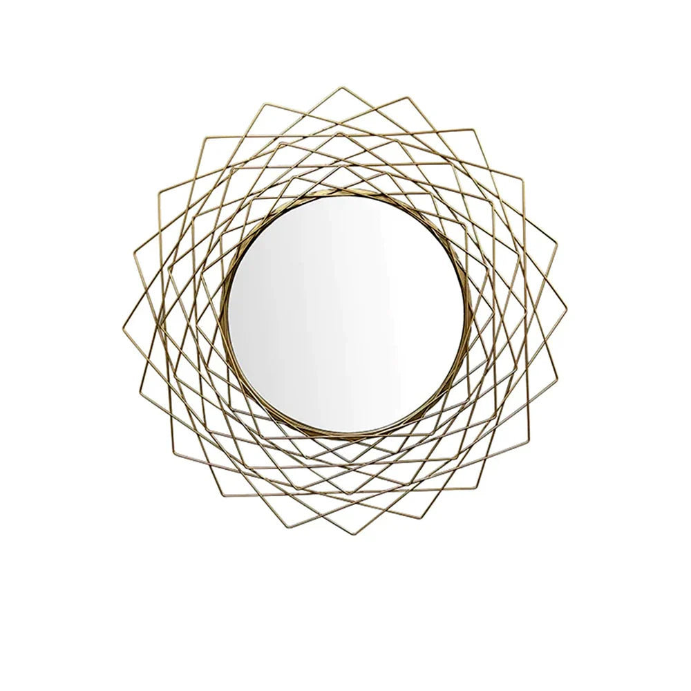 Criss-cross Metal Wall Mirror