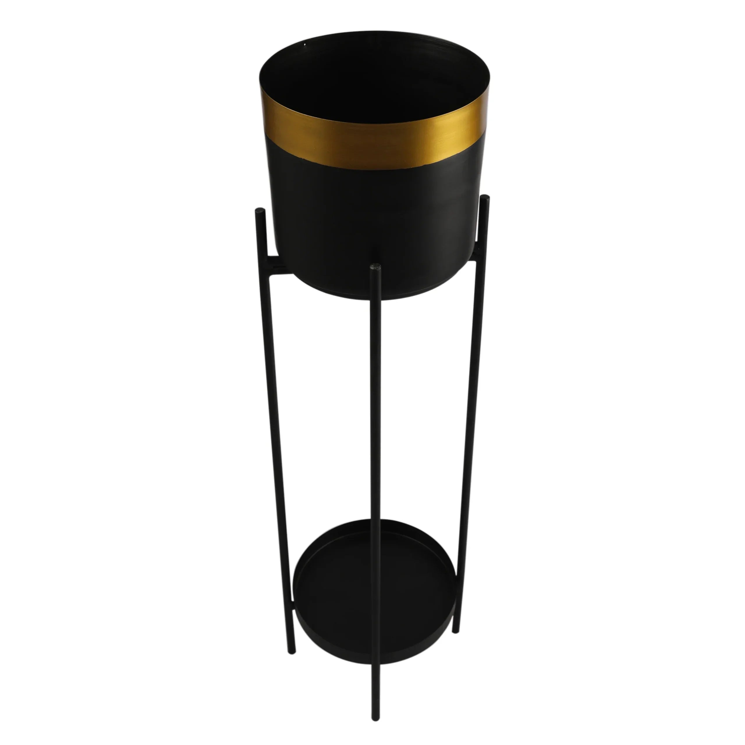 Black & Gold Indoor Planter (Set of 2)