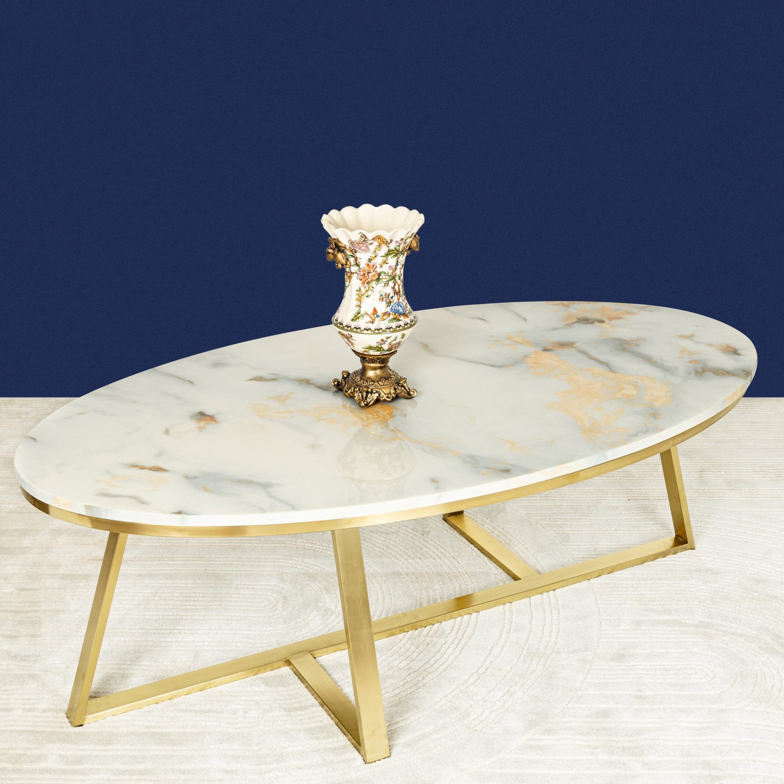 Oval Centre Table in PVD Finish (Stainless Steel)