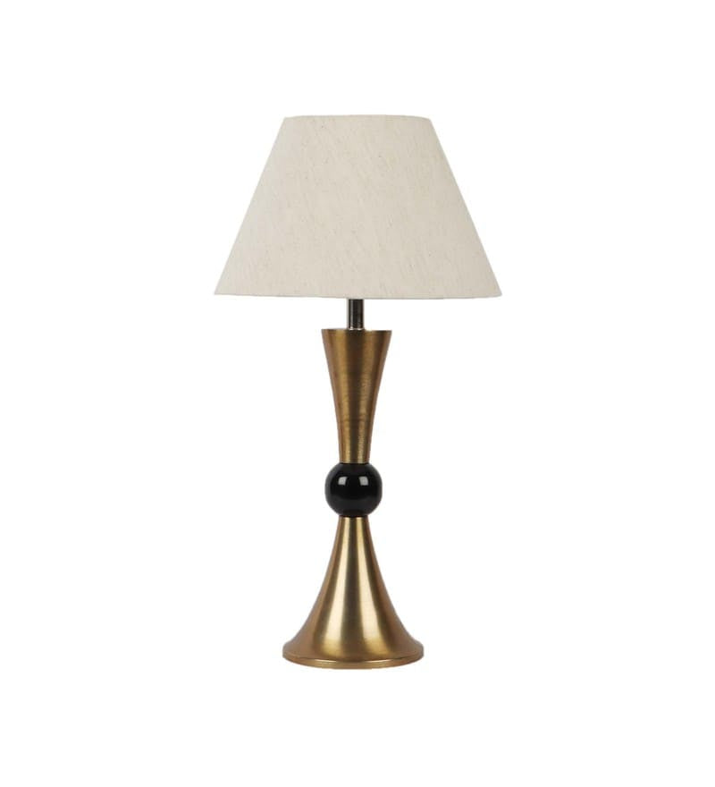 White Flex Iron & Cloth Shade Table Lamp