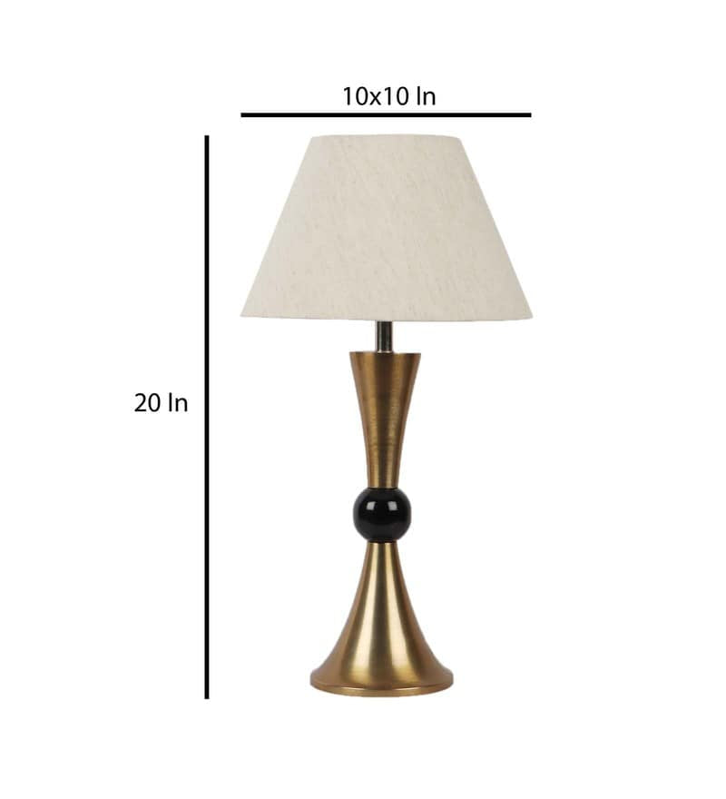 White Flex Iron & Cloth Shade Table Lamp