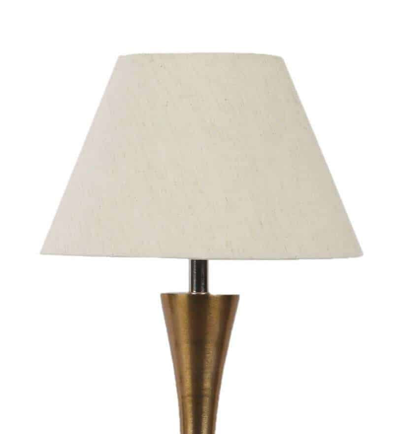 White Flex Iron & Cloth Shade Table Lamp