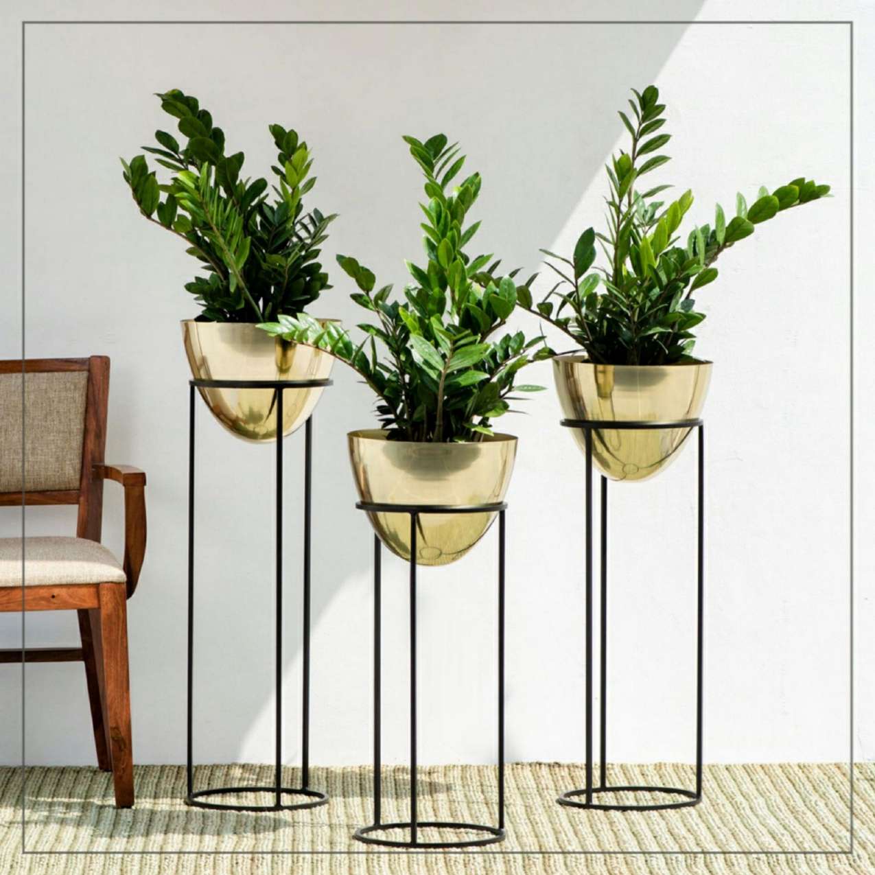 Gold Metallic Planter (Set of 3)