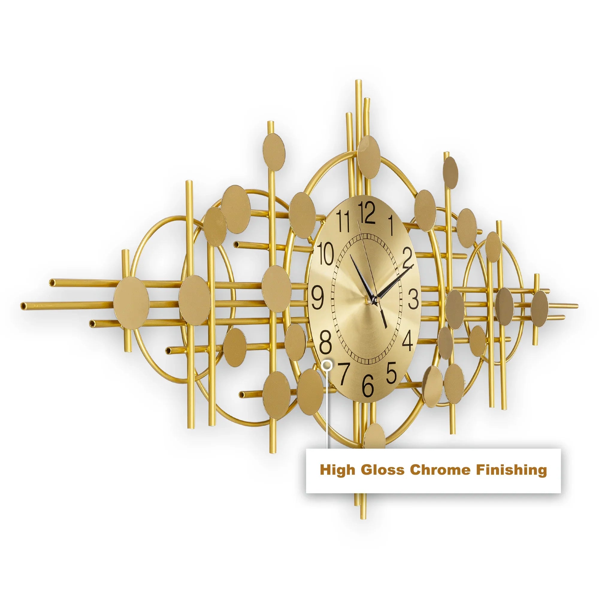 Gold Metal Wall Art Clock