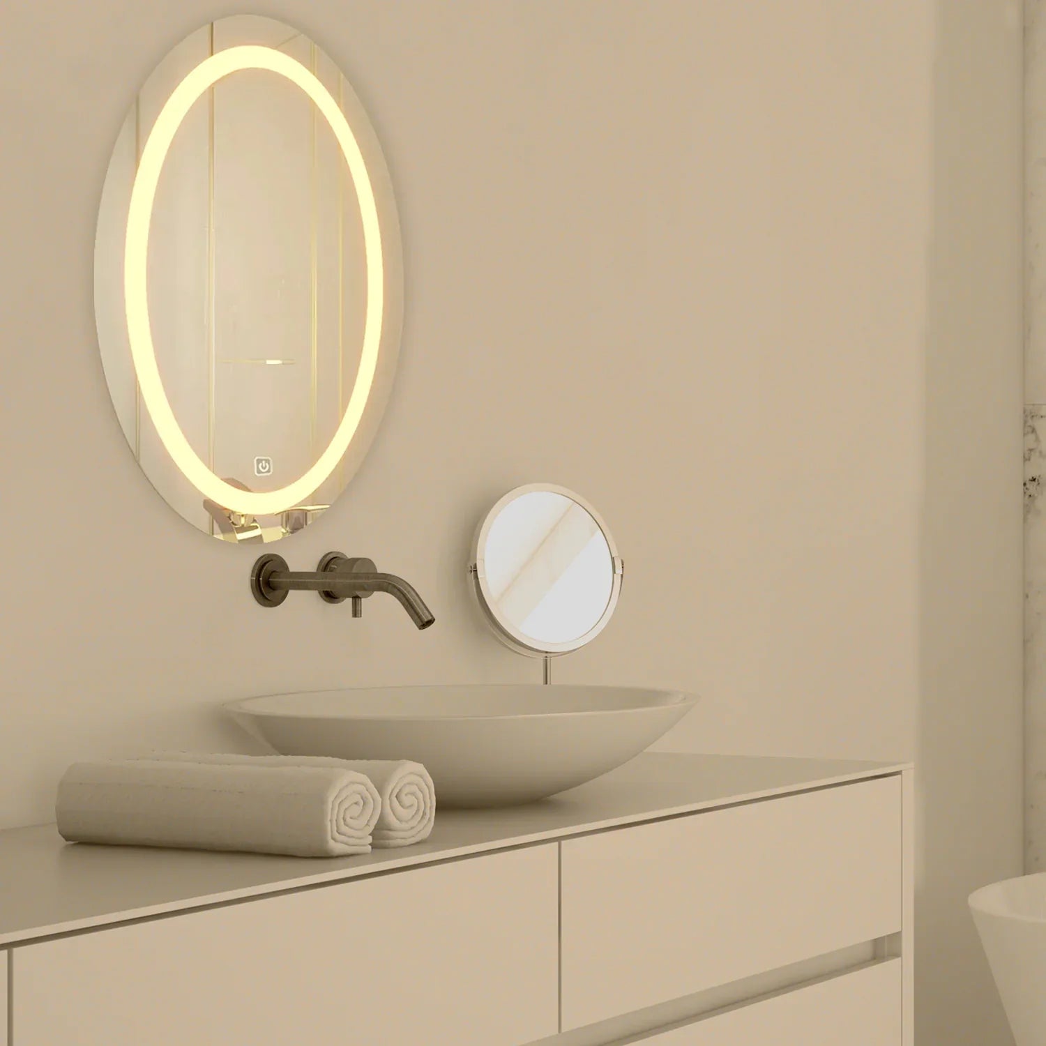 Modern Designed Oval Shape Wall Mirror