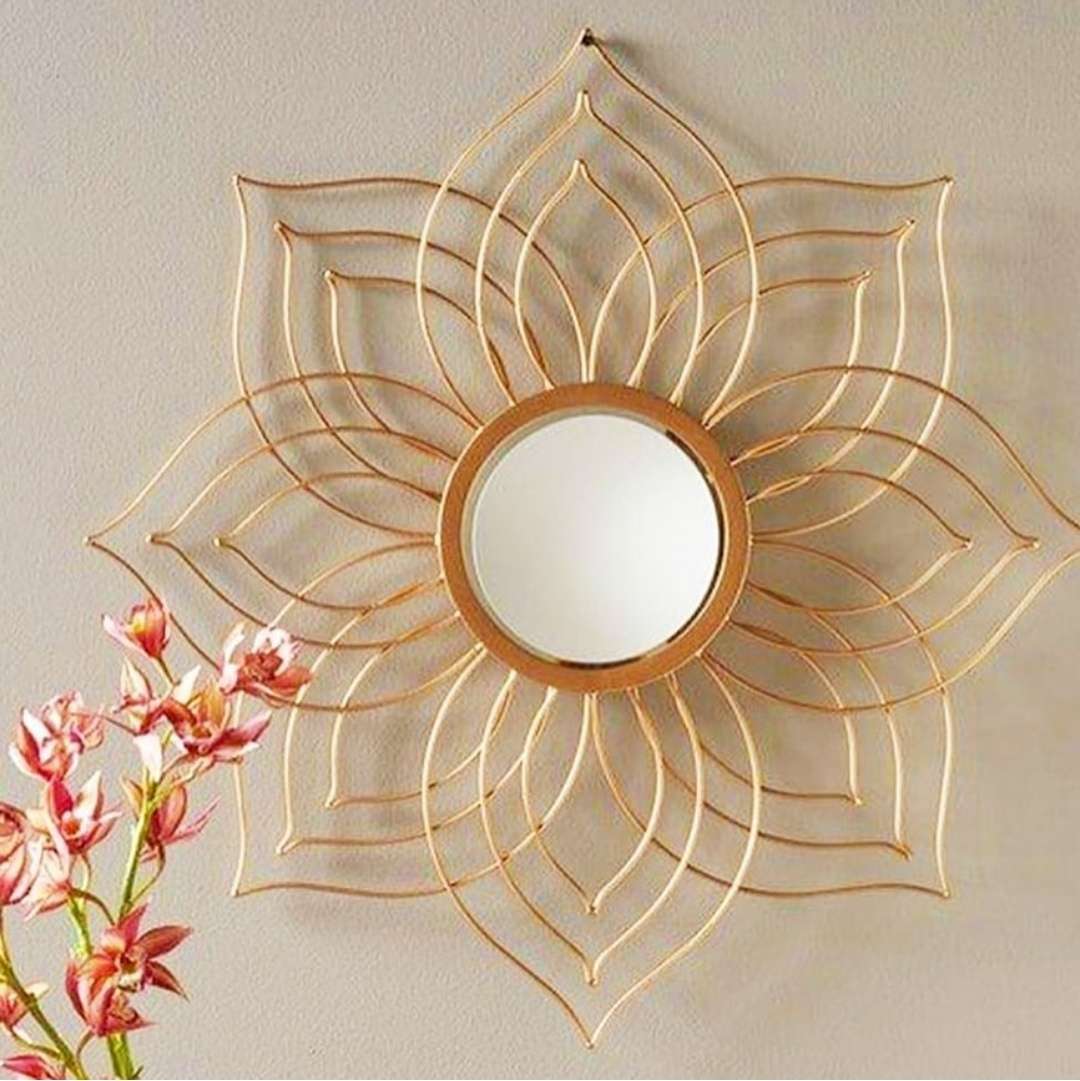 Golden Sunflower Wall Mirror