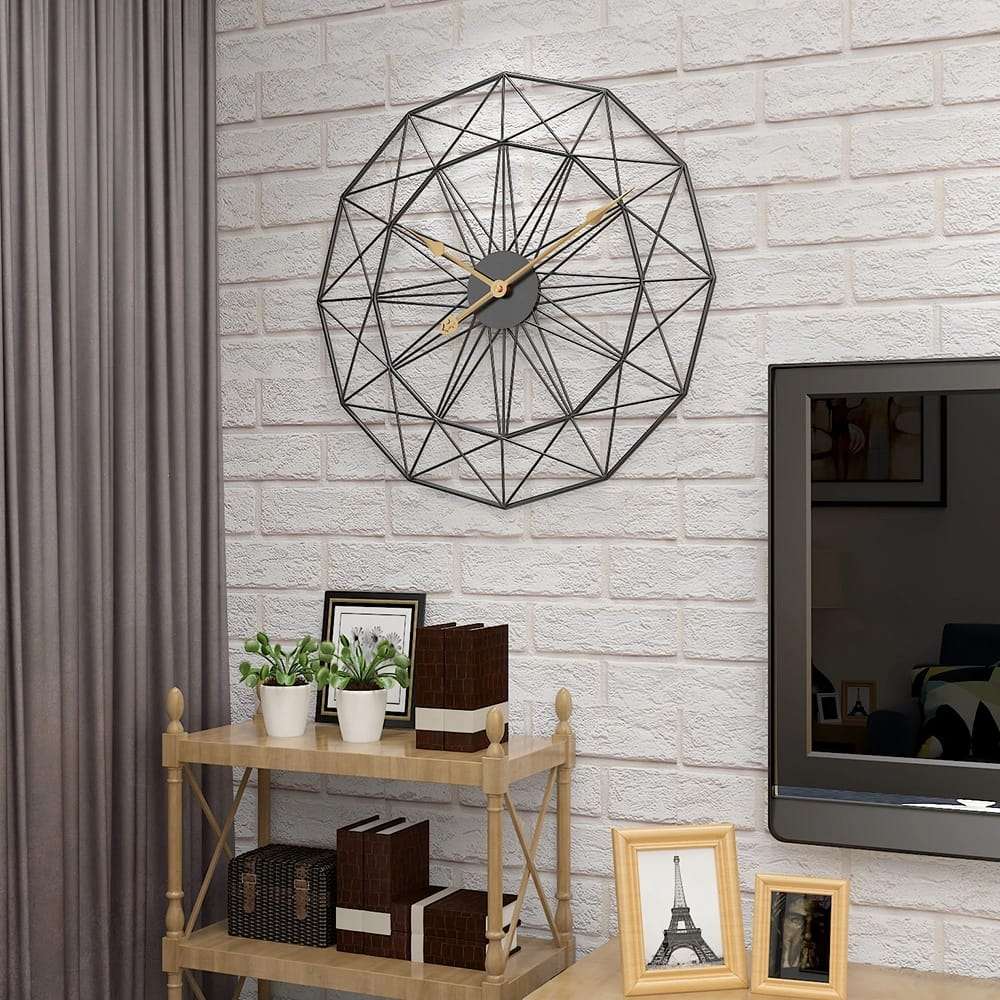 Modern Swiss Metal Wall Clock