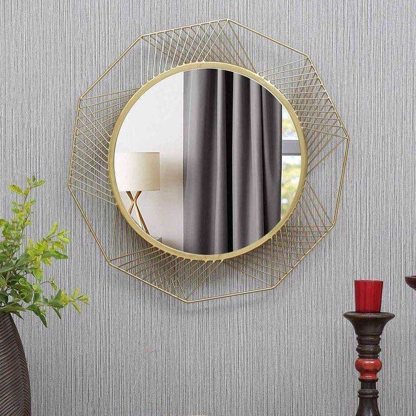 Net Metal Gold Mirror