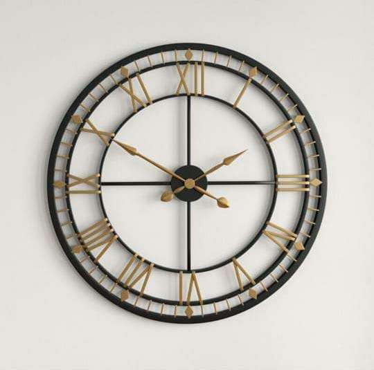 Black Roman Wall Clock