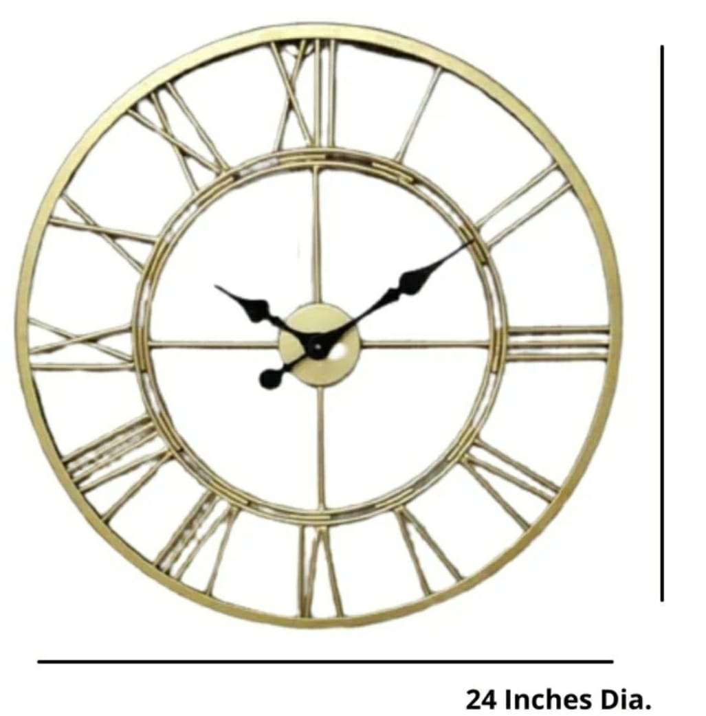 Roman Metallic Wall Clock