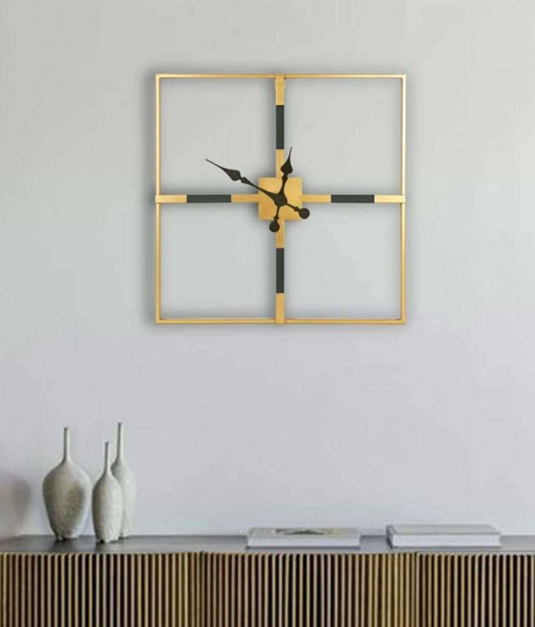 Square Metal Wall Clock