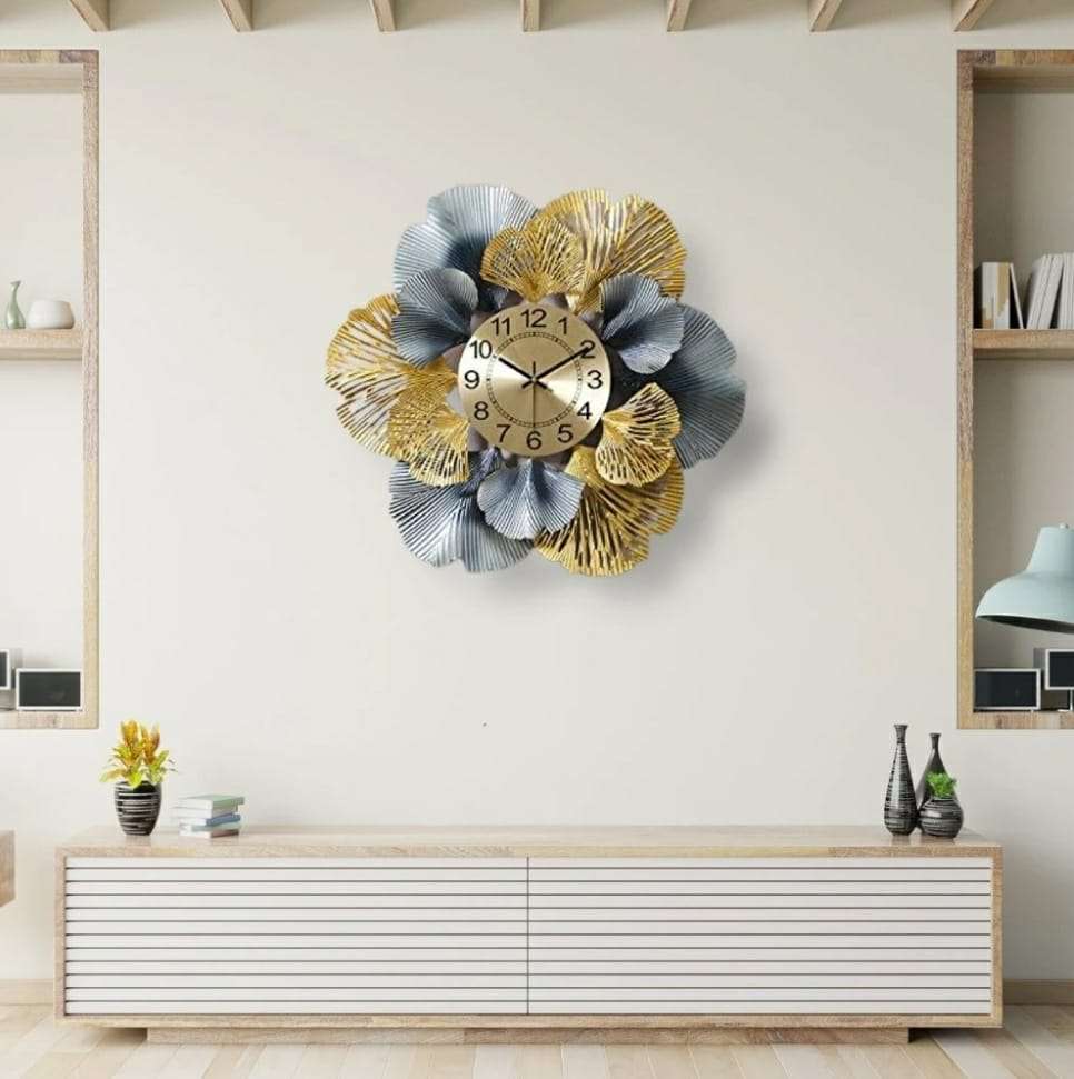 Flowers Decorative Metal Wall Clock