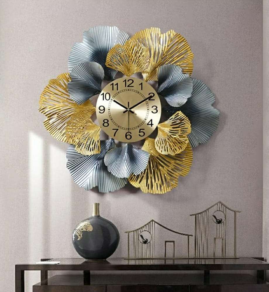 Flowers Decorative Metal Wall Clock