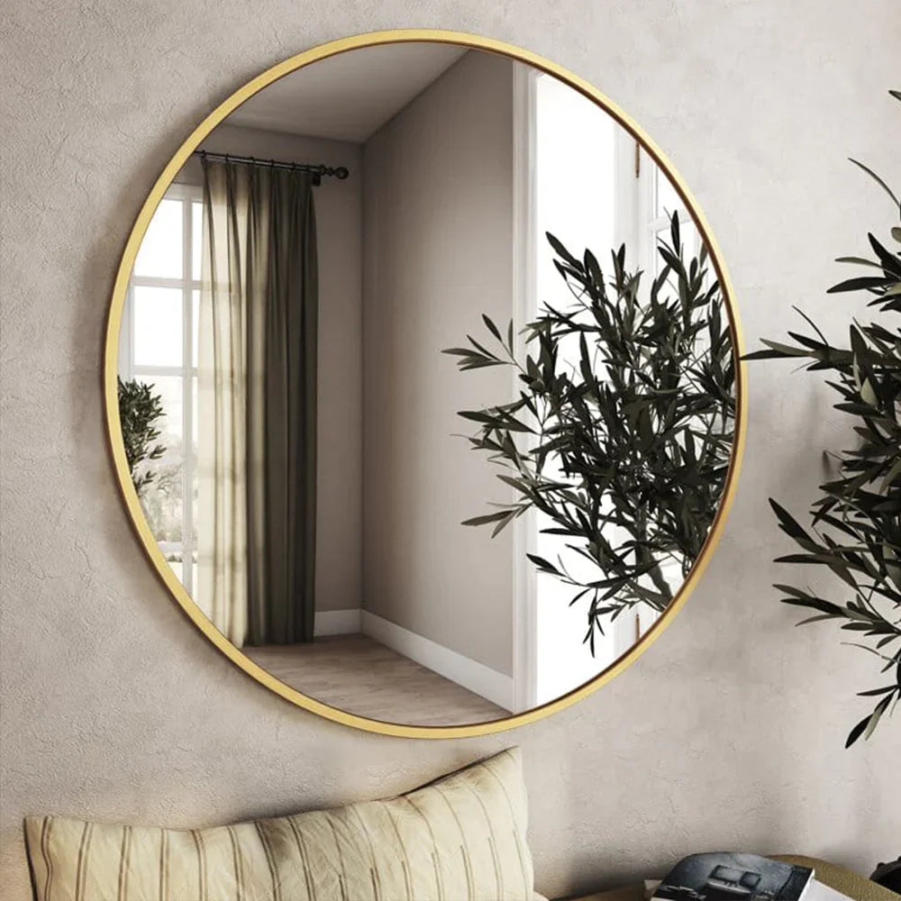 Matte Minimalist Round Wall Mirror