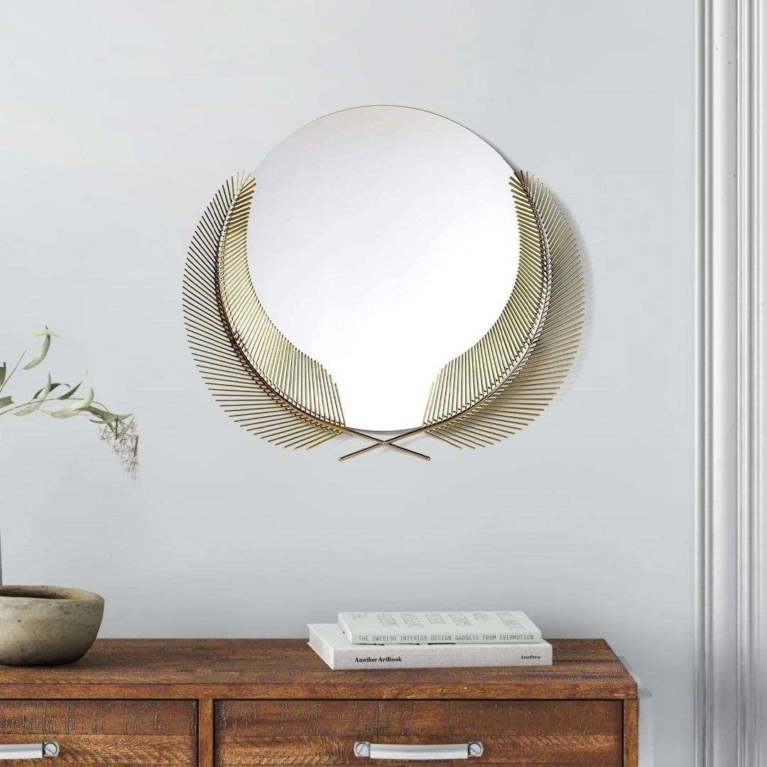 Antique Leaf Metal Mirror