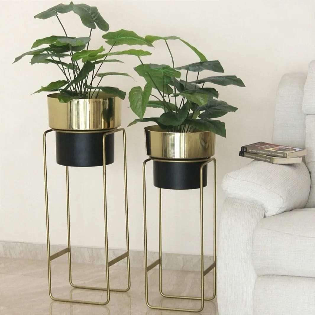 Cannes Gold Metal Planters