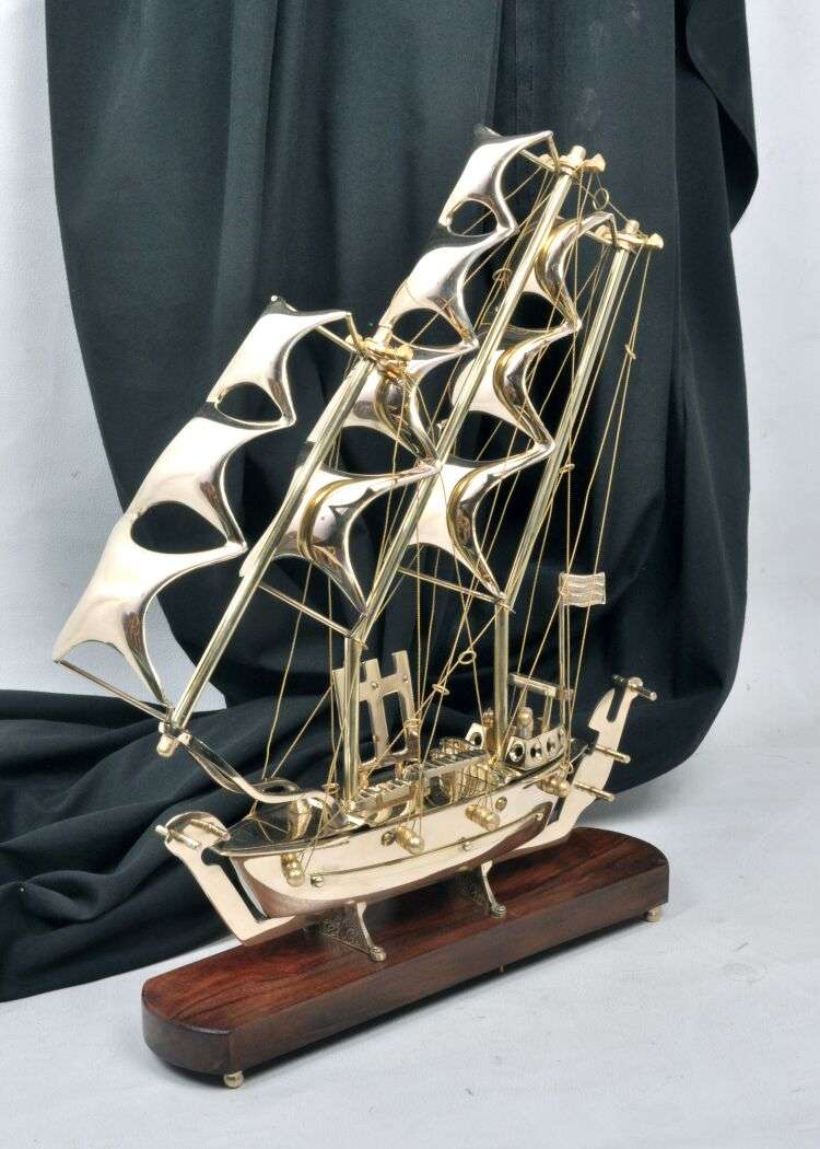 Eternal Brass Ship Home Decoration Showpiece