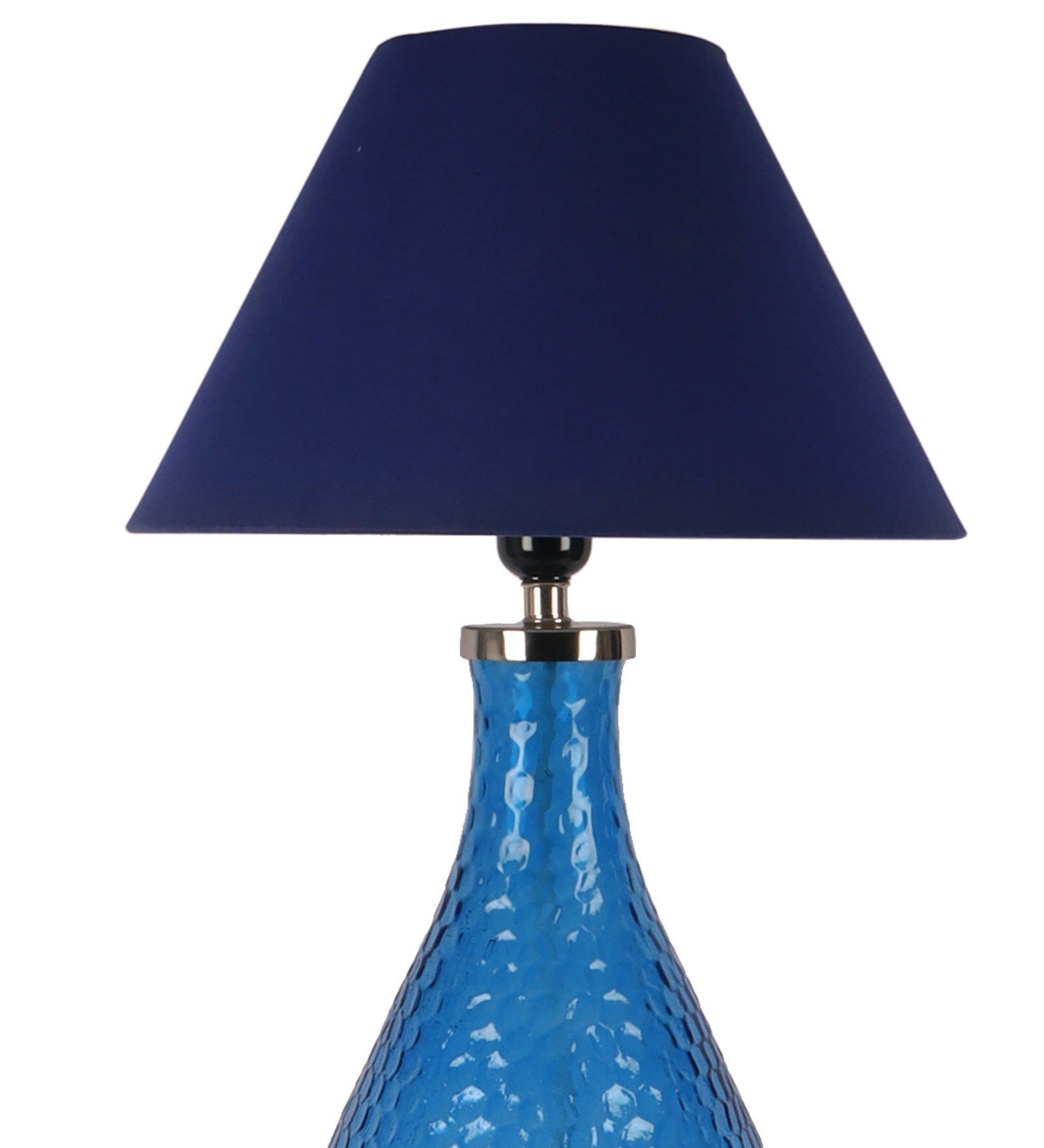 Elegant Blue Glass Table Lamp