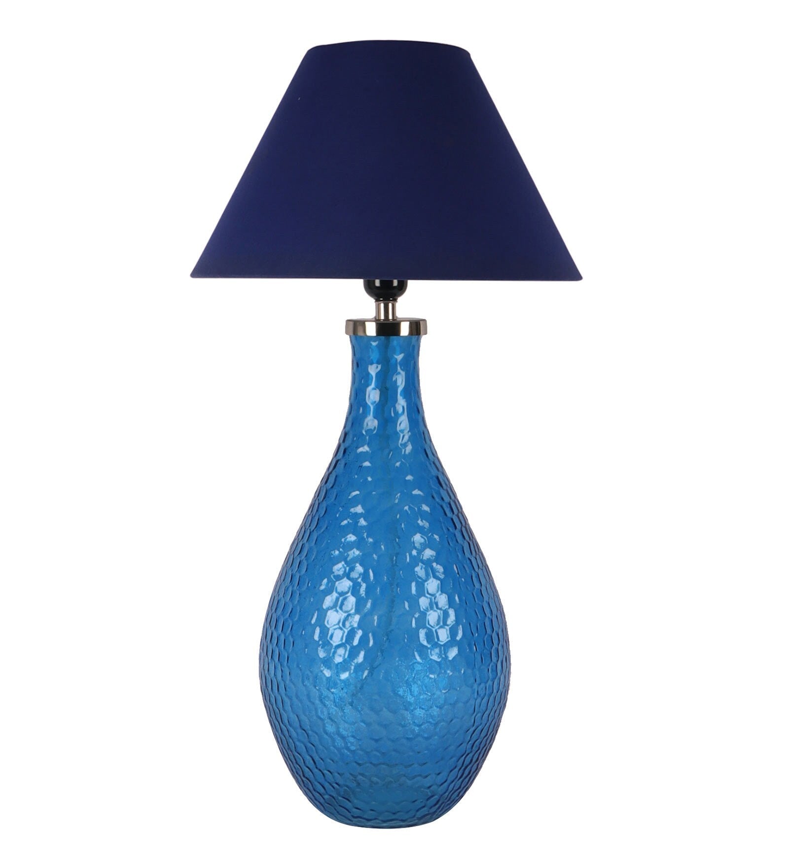 Elegant Blue Glass Table Lamp