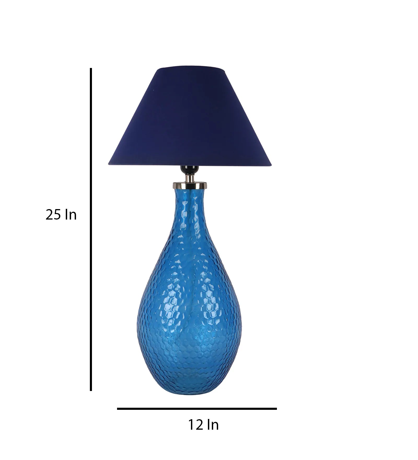 Elegant Blue Glass Table Lamp