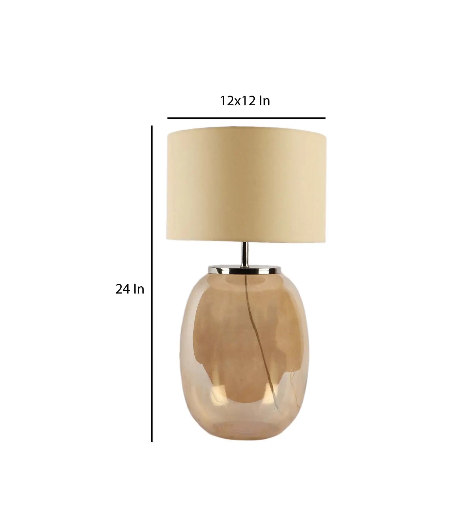 Glass Cloth Shade Table Lamp