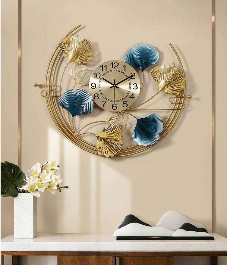 Half Moon Metal Wall Clock