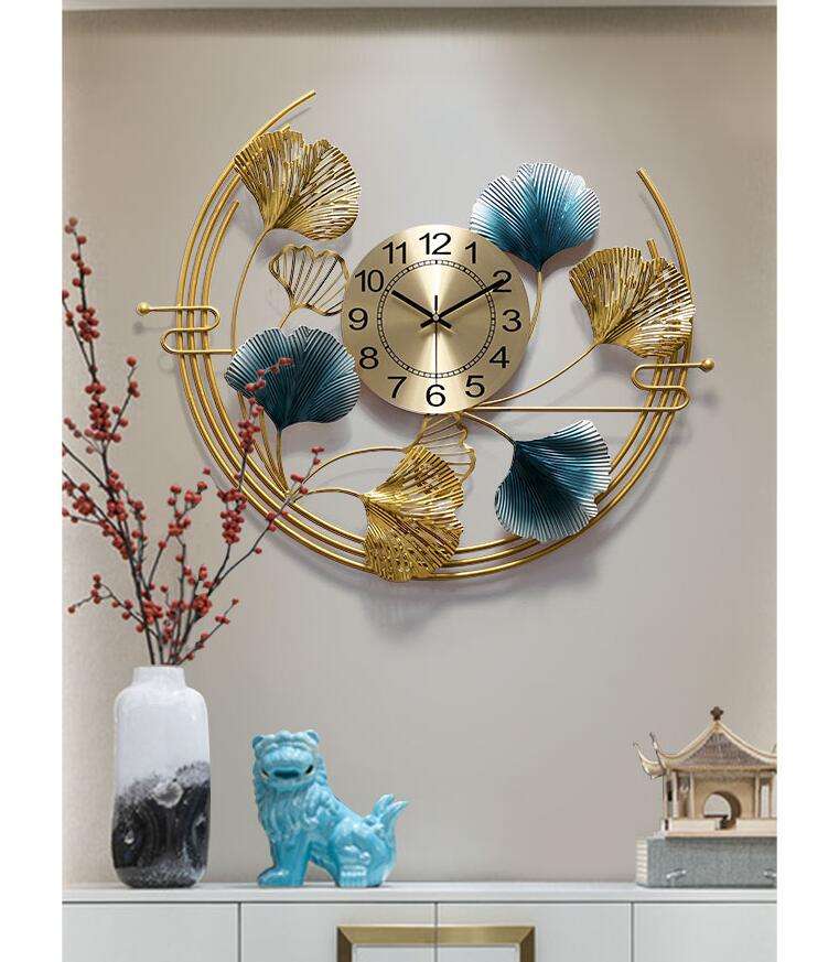 Half Moon Metal Wall Clock