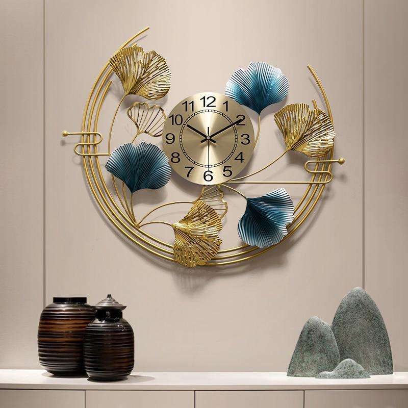 Half Moon Metal Wall Clock