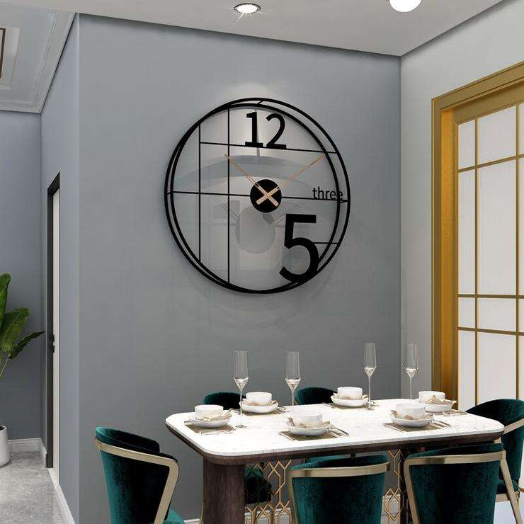 Golden Minimalist Wall Clock