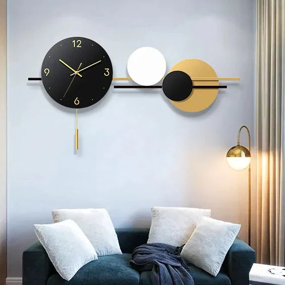 Multicolor Circle Metal Wall Clock