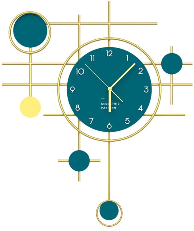 Blue Metallic Wall Clock