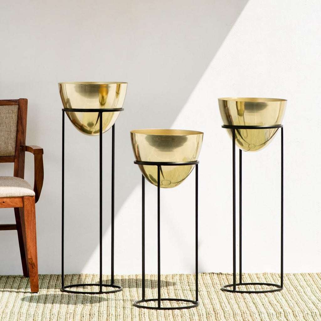 Gold Metallic Planter (Set of 3)