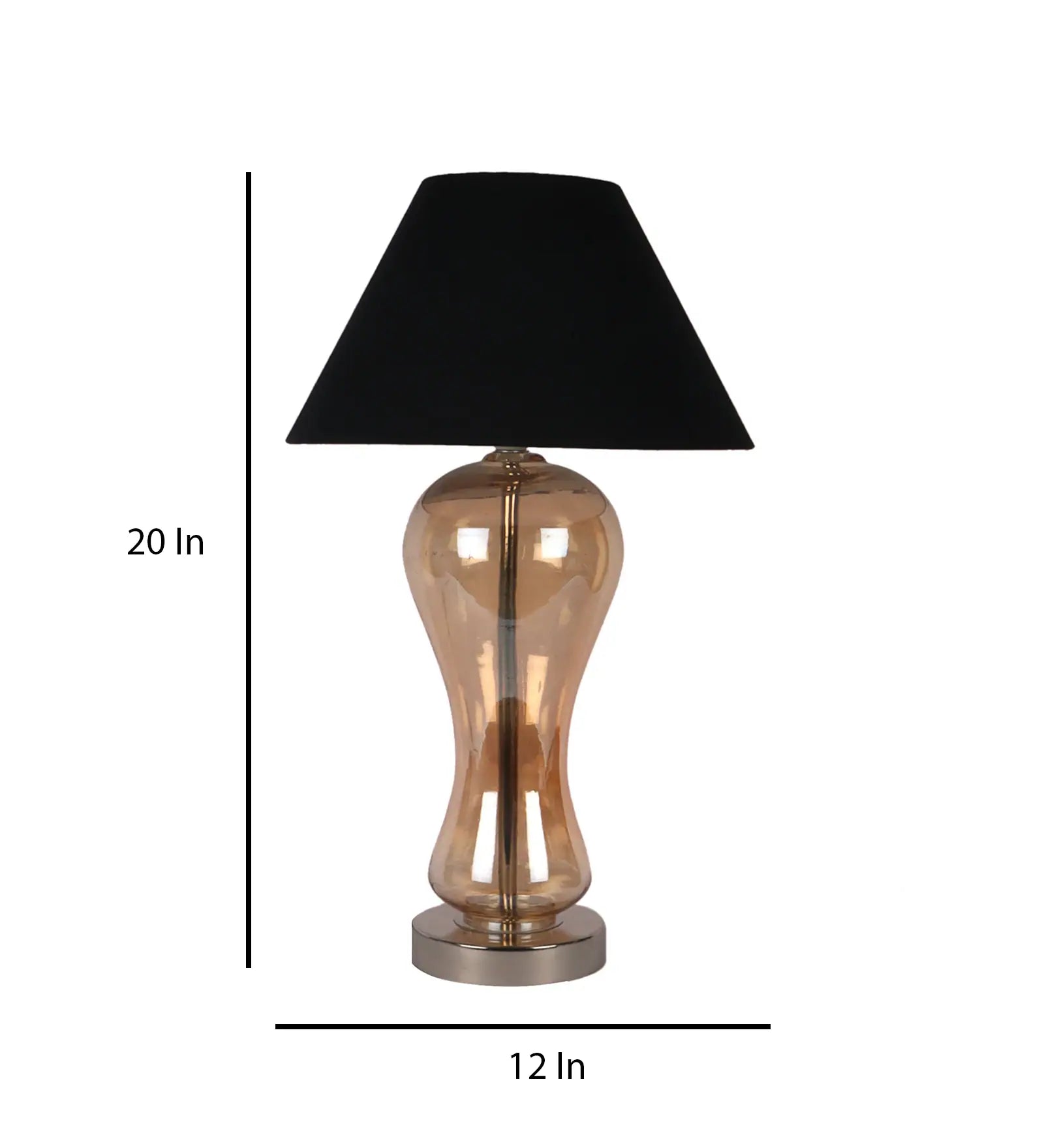 Delicate Black Fabric Shade Table Lamp