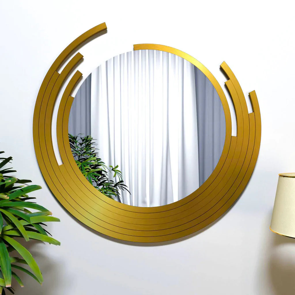 Intricate Designer Handcrafted Round Wall Mirror